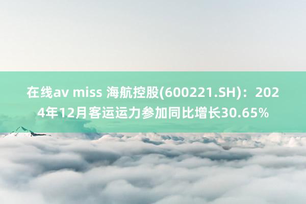 在线av miss 海航控股(600221.SH)：2024年12月客运运力参加同比增长30.65%