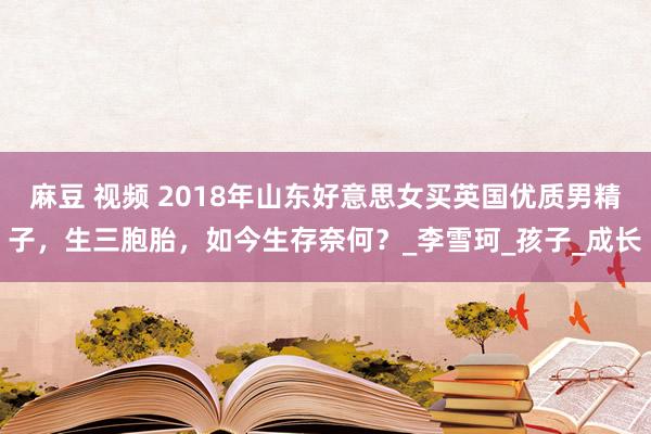 麻豆 视频 2018年山东好意思女买英国优质男精子，生三胞胎，如今生存奈何？_李雪珂_孩子_成长
